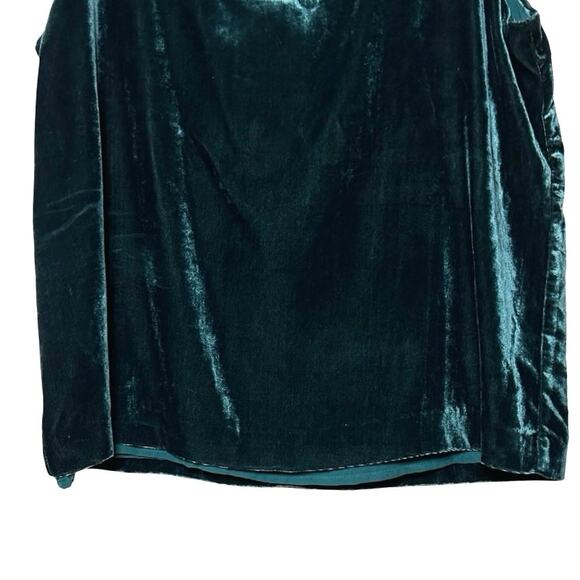NWT J Crew Women’s Velvet Tank Top Dark Green Size 6 - Picture 5 of 8